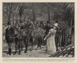 El Duque y la Duquesa de Cornwall en Ciudad del Cabo, Ponis Basuto presentados por los Niños de Sudáfrica